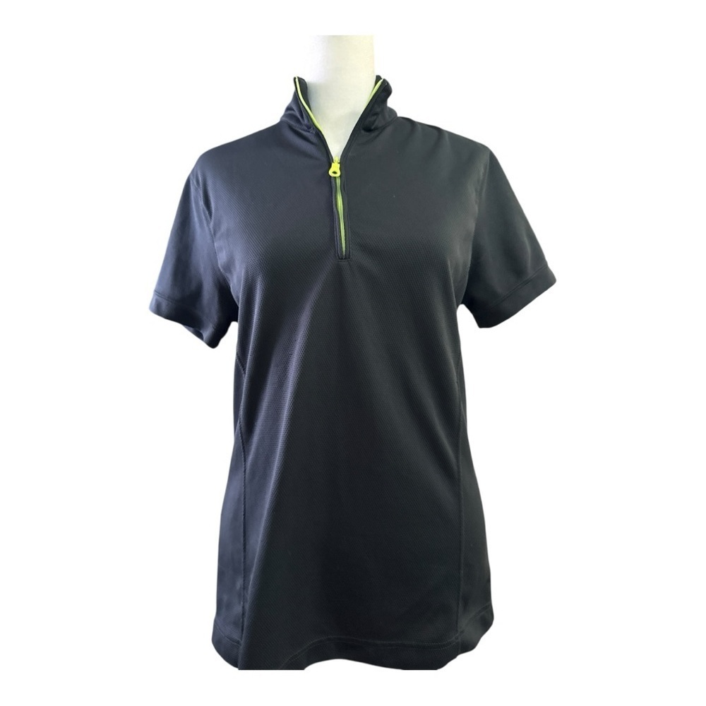 Women’s Grand Slam Gold Shirt in Black and Neon Green Size Large